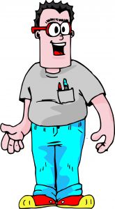 A Stereotypical Nerd with Glasses