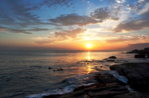 A Sunset on the Beach