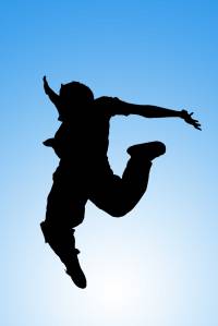 jumping silhouette