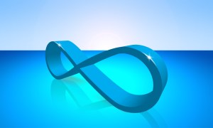 blue infinity symbol
