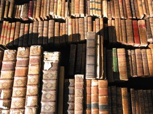 books piled up